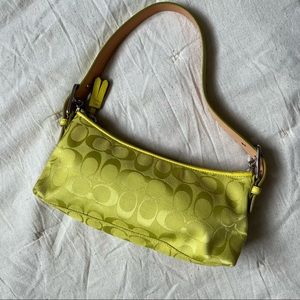 lime green coach purse